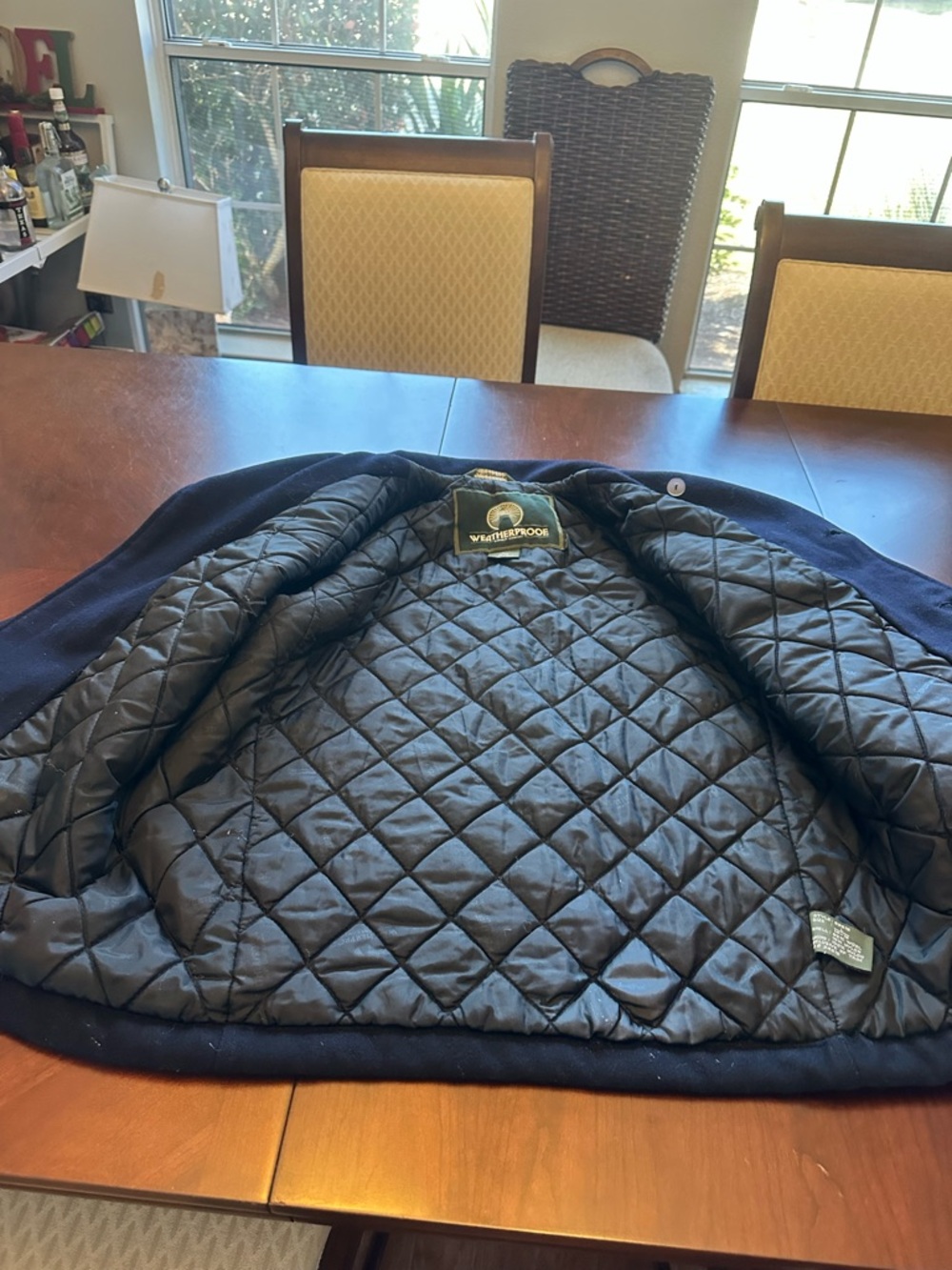 Navy blue women’s peacoat wool blend size L 14 _ 16 - Picture 10 of 10